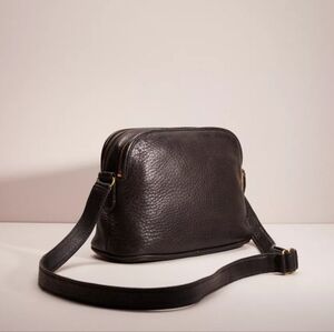 Coach Vintage 90s Sonoma Double Zip Black Pebble Leather Crossbody Bag Purse